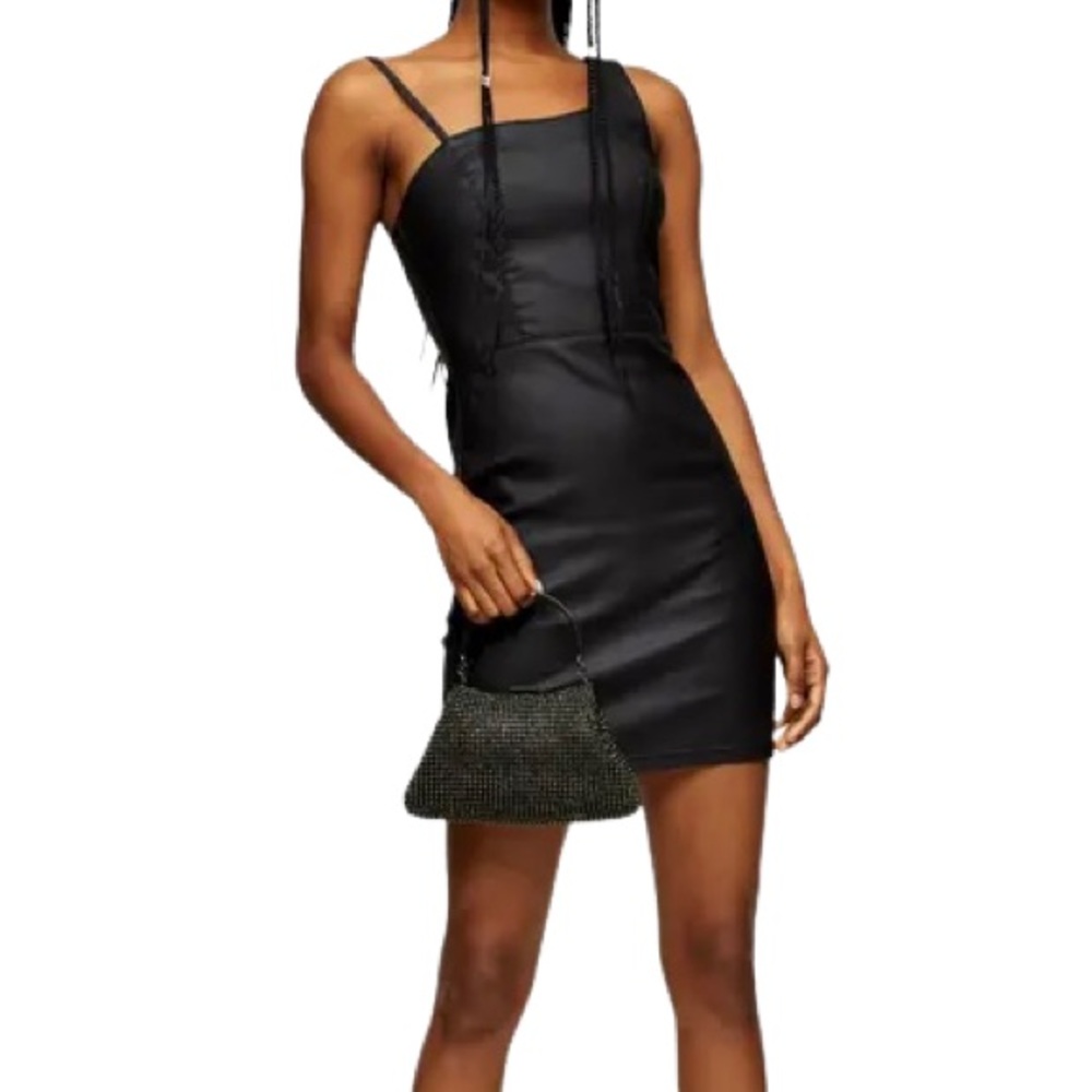 topshop joni asymmetrical bodycon mini dress